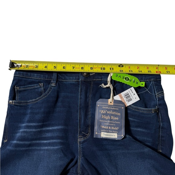 Democracy Ab Solution High Rise Denim Jeans Womens size 12 Dark Blue Stretch NWT - Picture 3 of 8